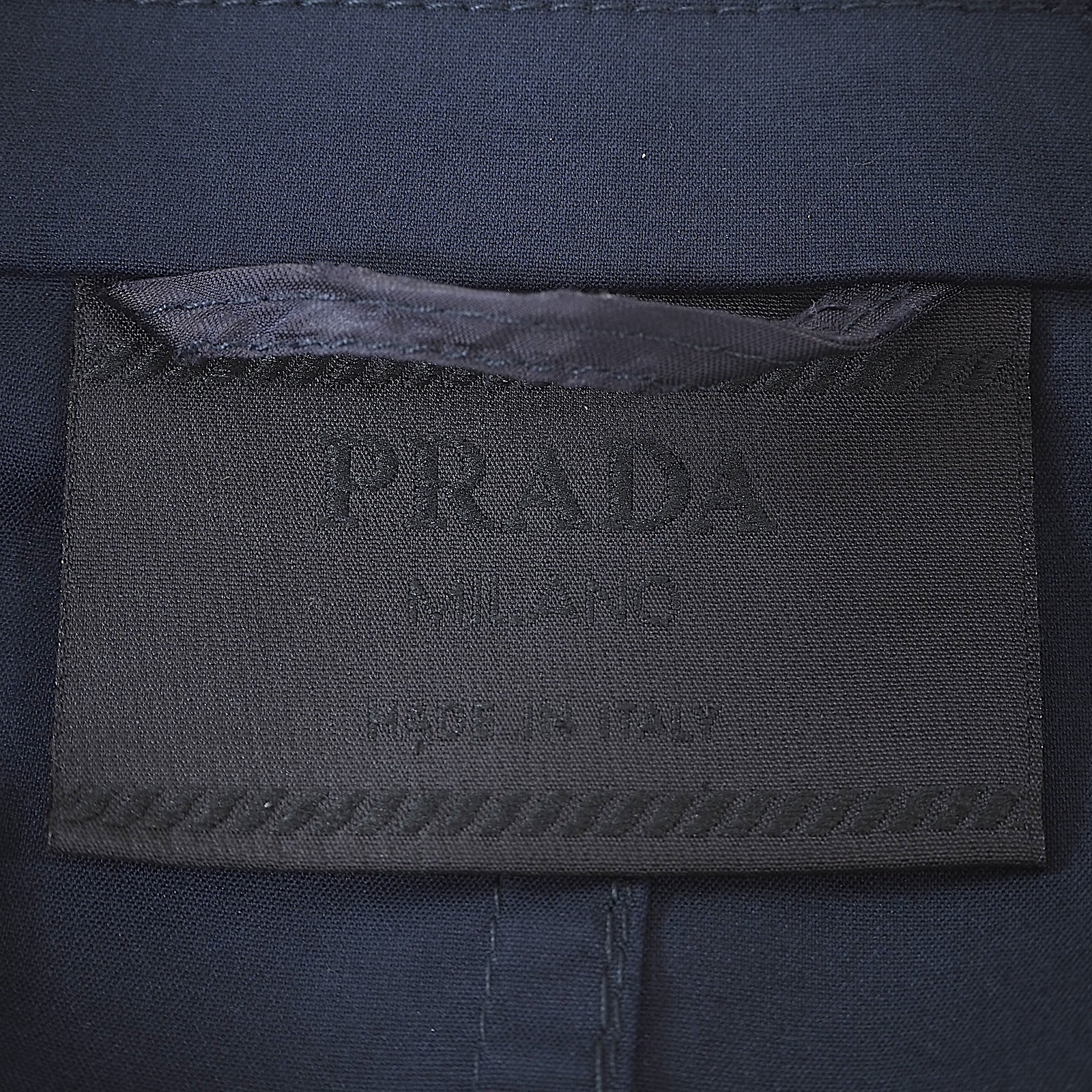 プラダ PRADA 黒タグ シャツジャケット 42 ネイビー レディース