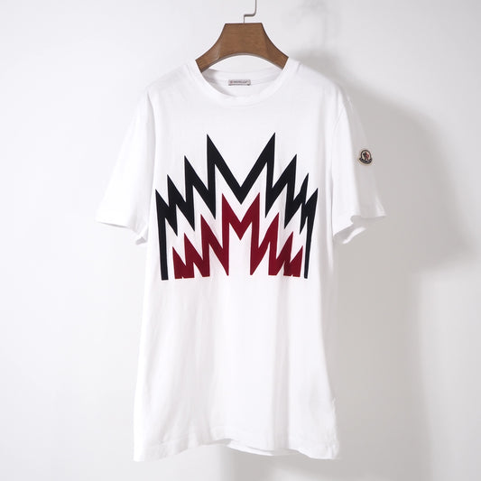 モンクレール MONCLER 22SS グラフィック ロゴ Tシャツ L ホワイト メンズ 4-ZG024