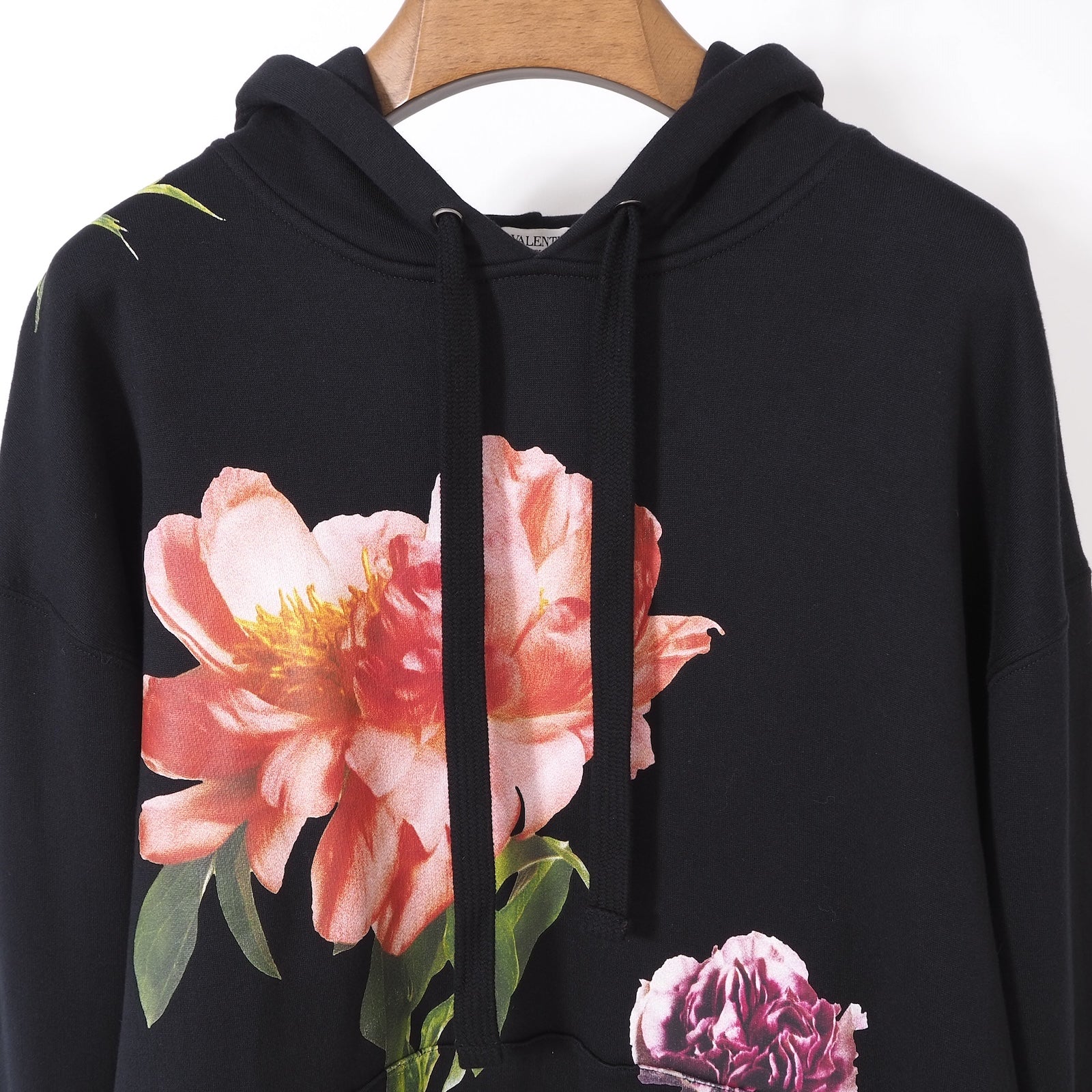 ヴァレンティノ 20AW ブラック フローラルプリントパーカー M ヴァレンティノ Valentino 20AW フローラルプリント パーカー M