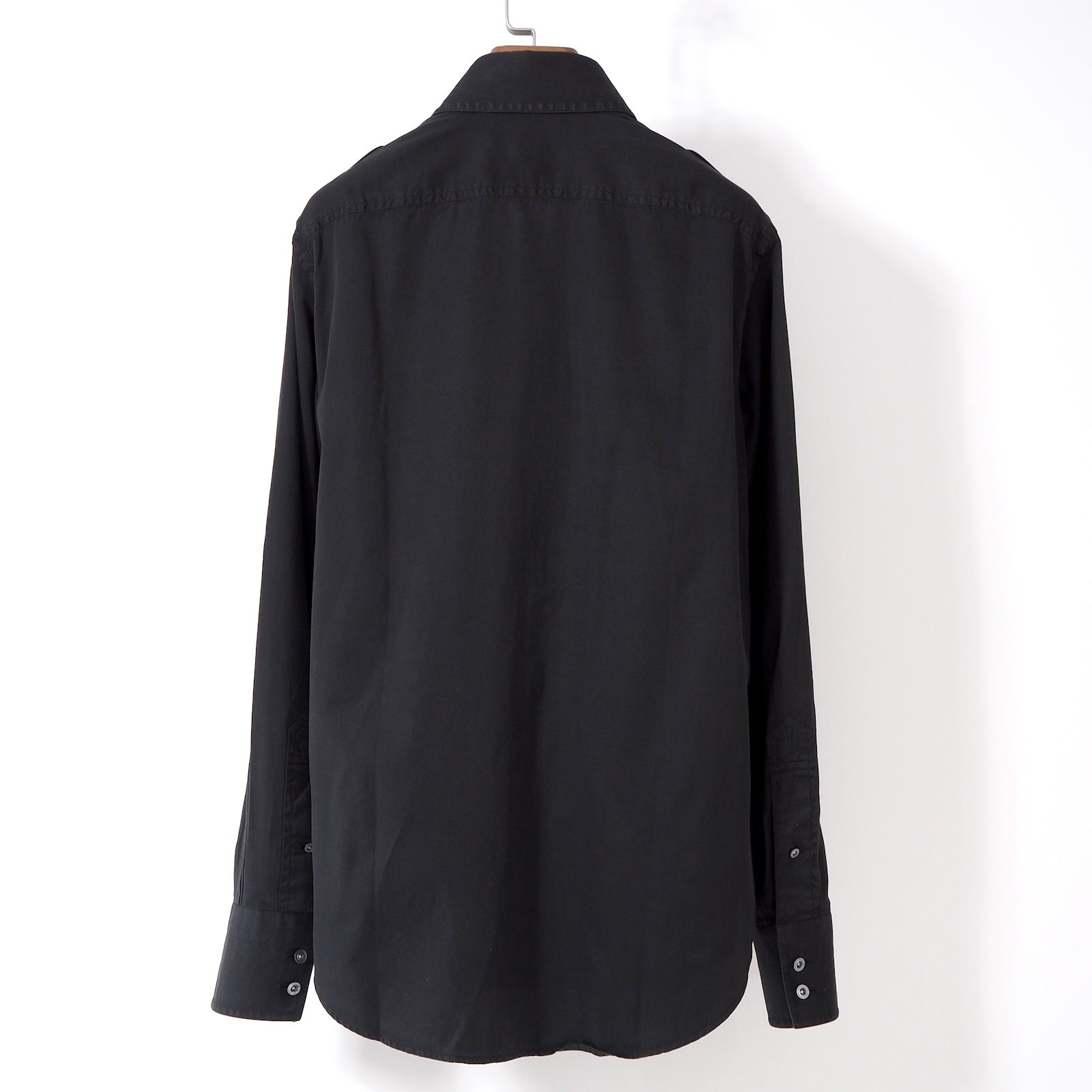 TOM FORD　ミリタリーシャツ トムフォード TOM FORD ミリタリー シャツ 41 L ブラック メンズ