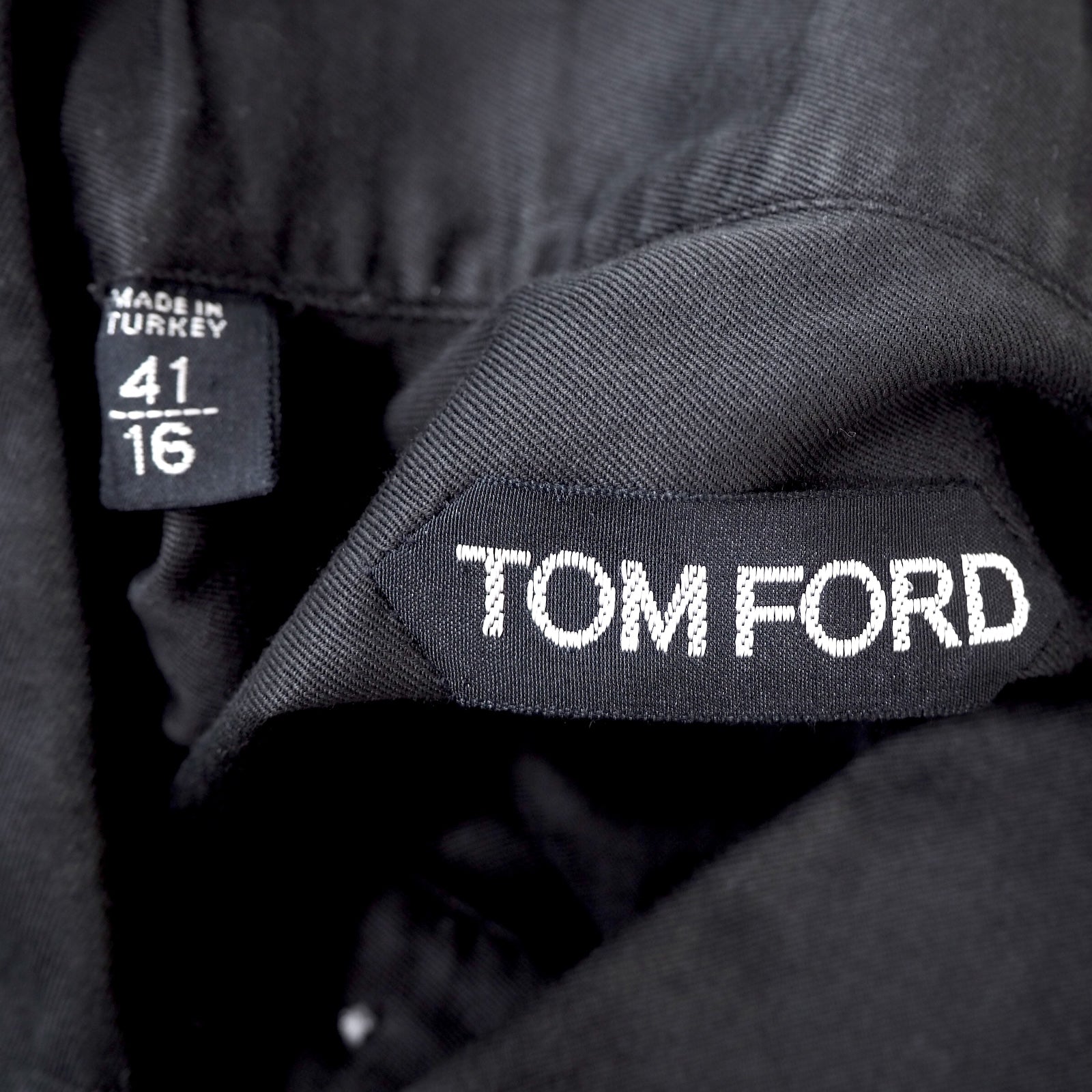 トムフォード TOM FORD ミリタリー シャツ 41 L ブラック メンズ