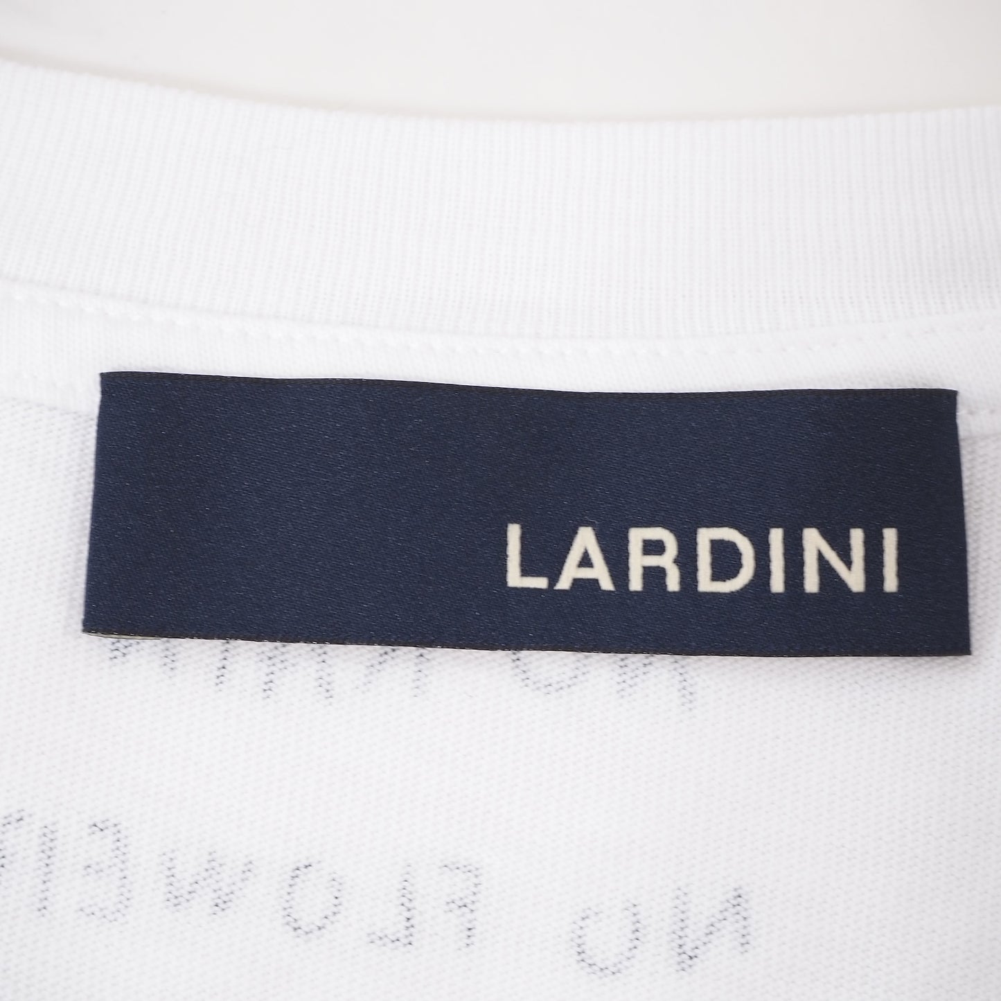 ラルディーニ LARDINI イタリア製 ブートニエールプリント コットン Tシャツ M ホワイト メンズ 正規品 4-HT020