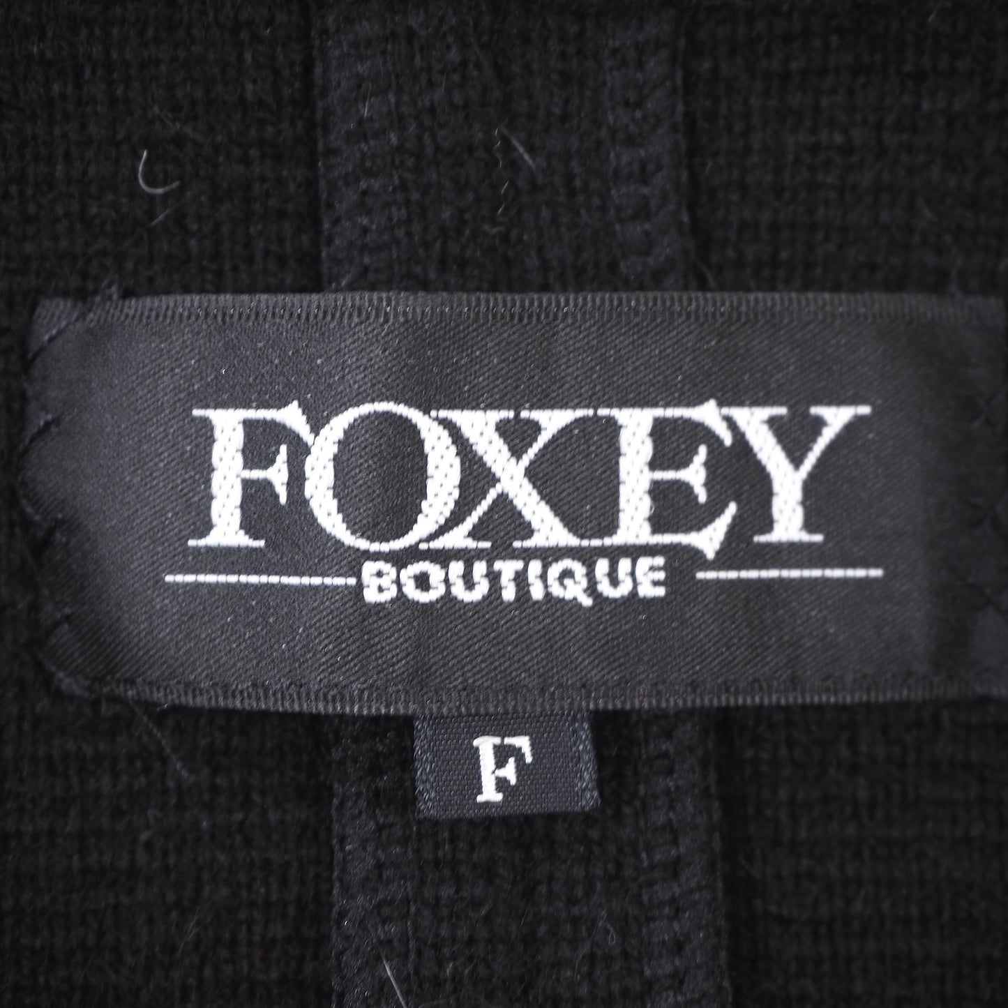 フォクシー FOXEY チンチラ チンチラファー ノースリーブ ジャケット F ブラック グレー レディース 美品 正規品 4-SH016