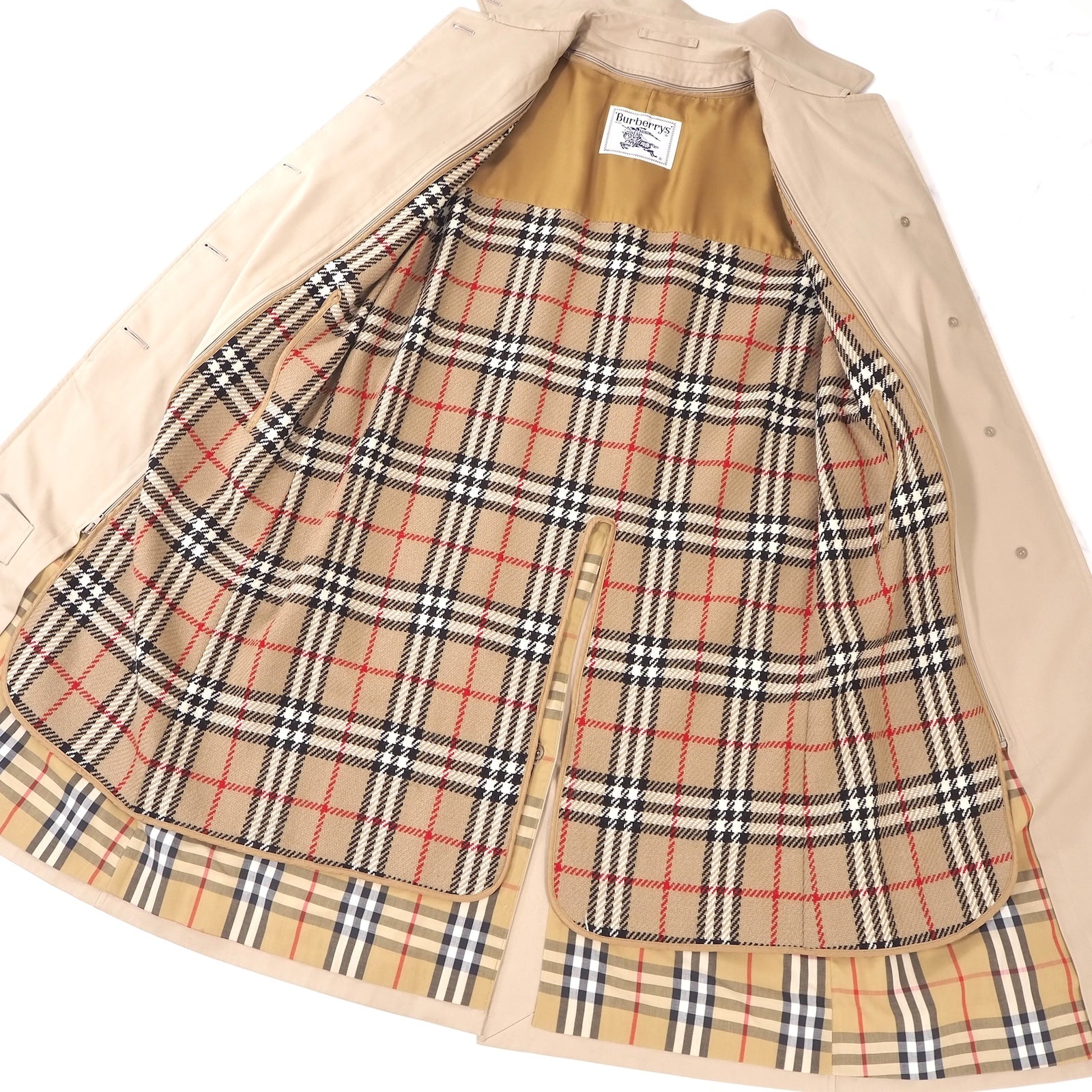 Burberrys' バーバリー ライナー付き ステンカラーコート 7AB2 バーバリー Burberrys ステンカラー コート ライナー付 7AB2 M相当