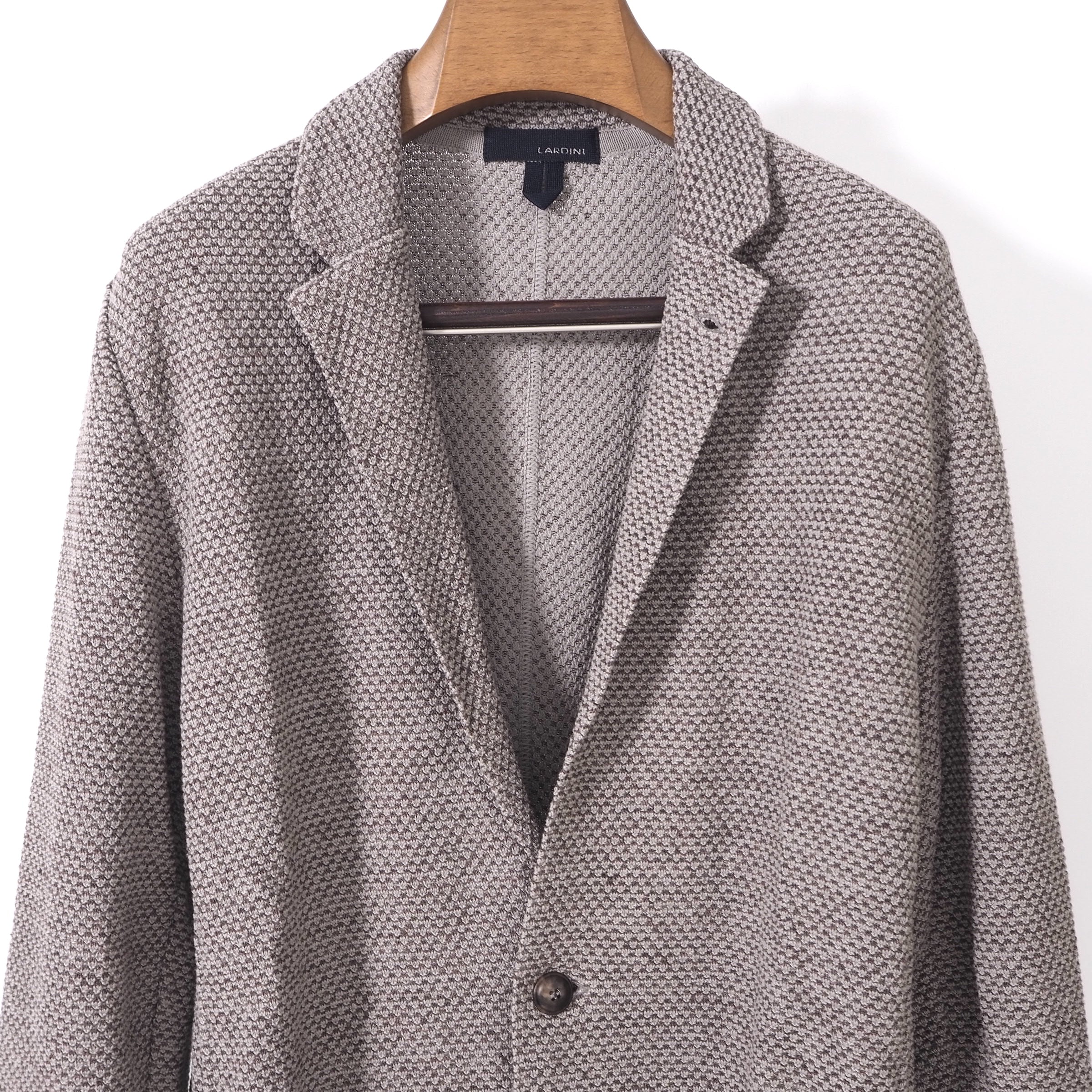 未使用】ラルディーニ LARDINI コットンリネン ニットジャケット 