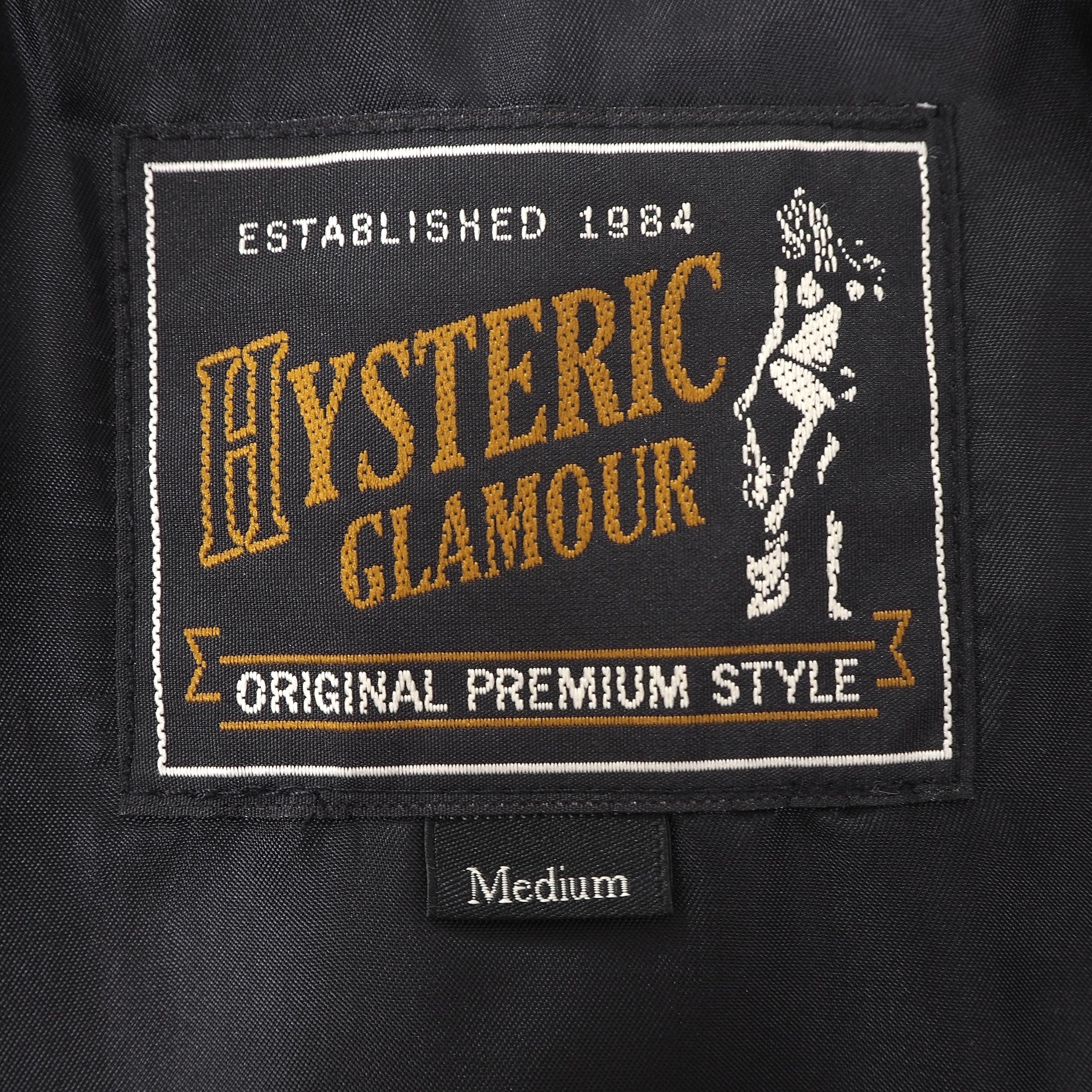 ヒステリックグラマー ×野口強 レザージャケット ブラック リブジャケット HYSTERIC GLAMOUR ヒステリックグラマー 02203LB04 野口強