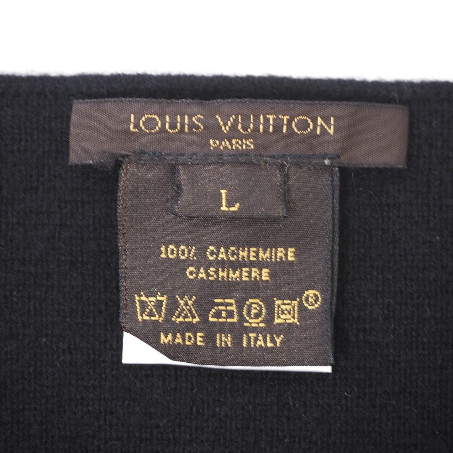 ルイヴィトン Louis Vuitton カシミア100 セーター ニット L ブラック レディース 正規品 3-YD174