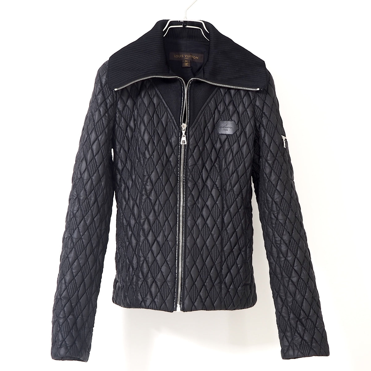 ルイヴィトン Louis Vuitton キルティング ジャケット 34 ブラック 