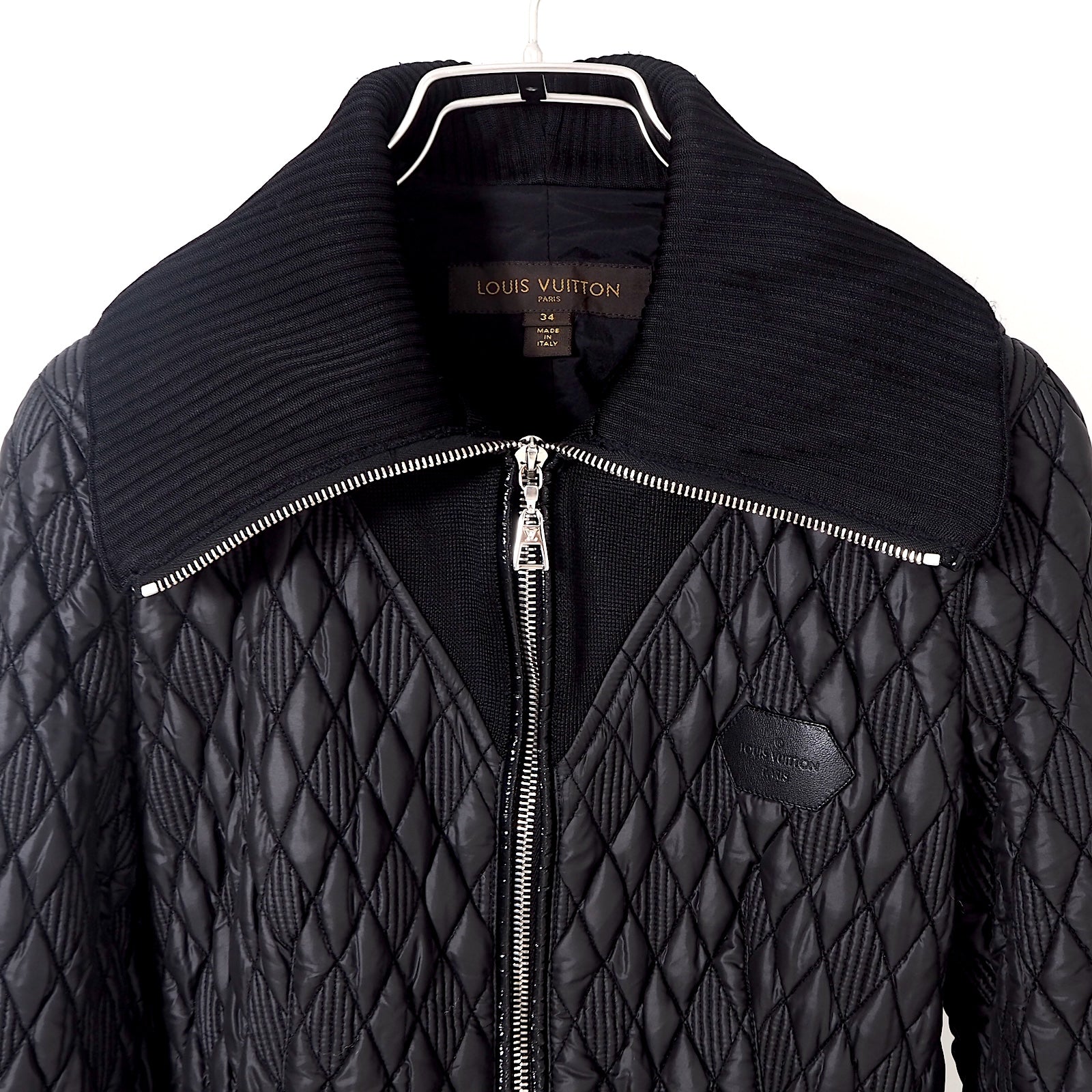 ルイヴィトン ブルゾン 34 レディース 美品 黒 LOUIS VUITTON ルイ 