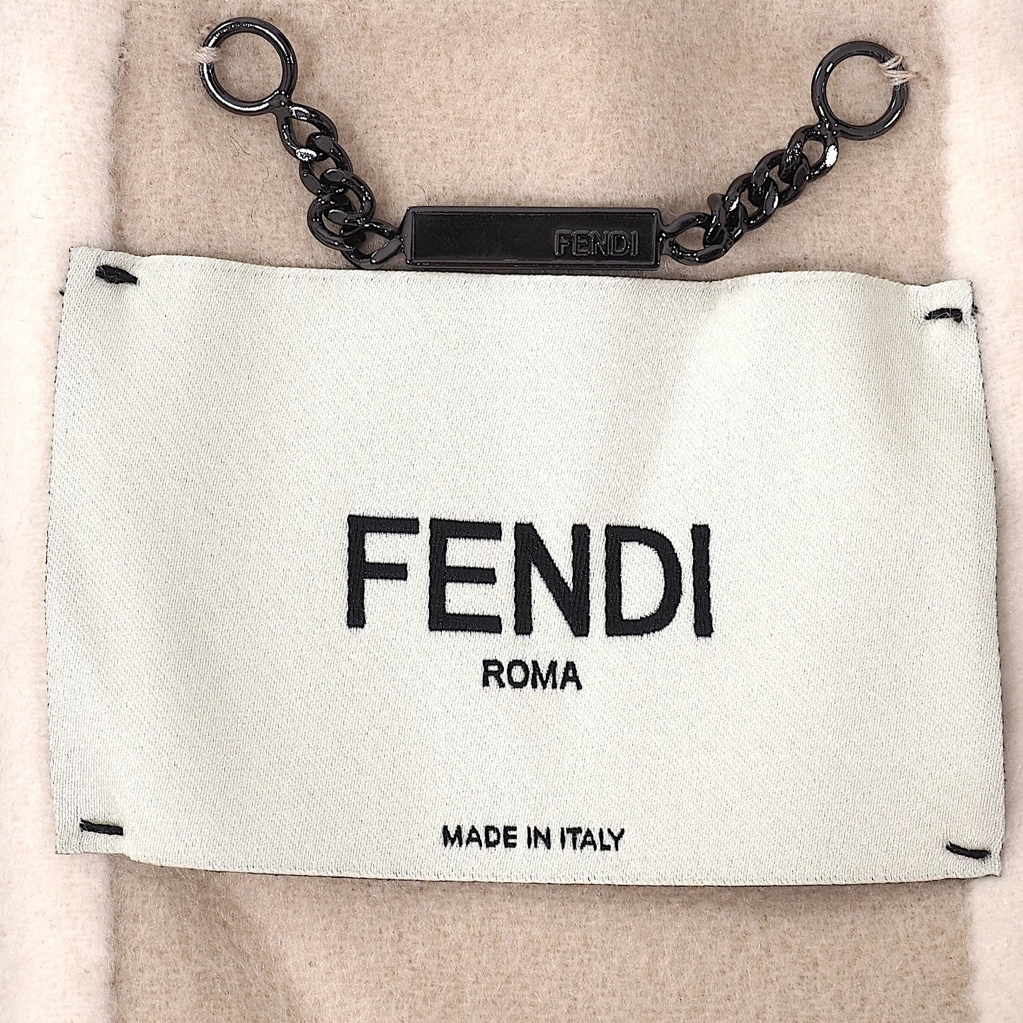 フェンディ FENDI フォックスファー カシミア コート ベージュ レディース 美品 正規品 4-CI009