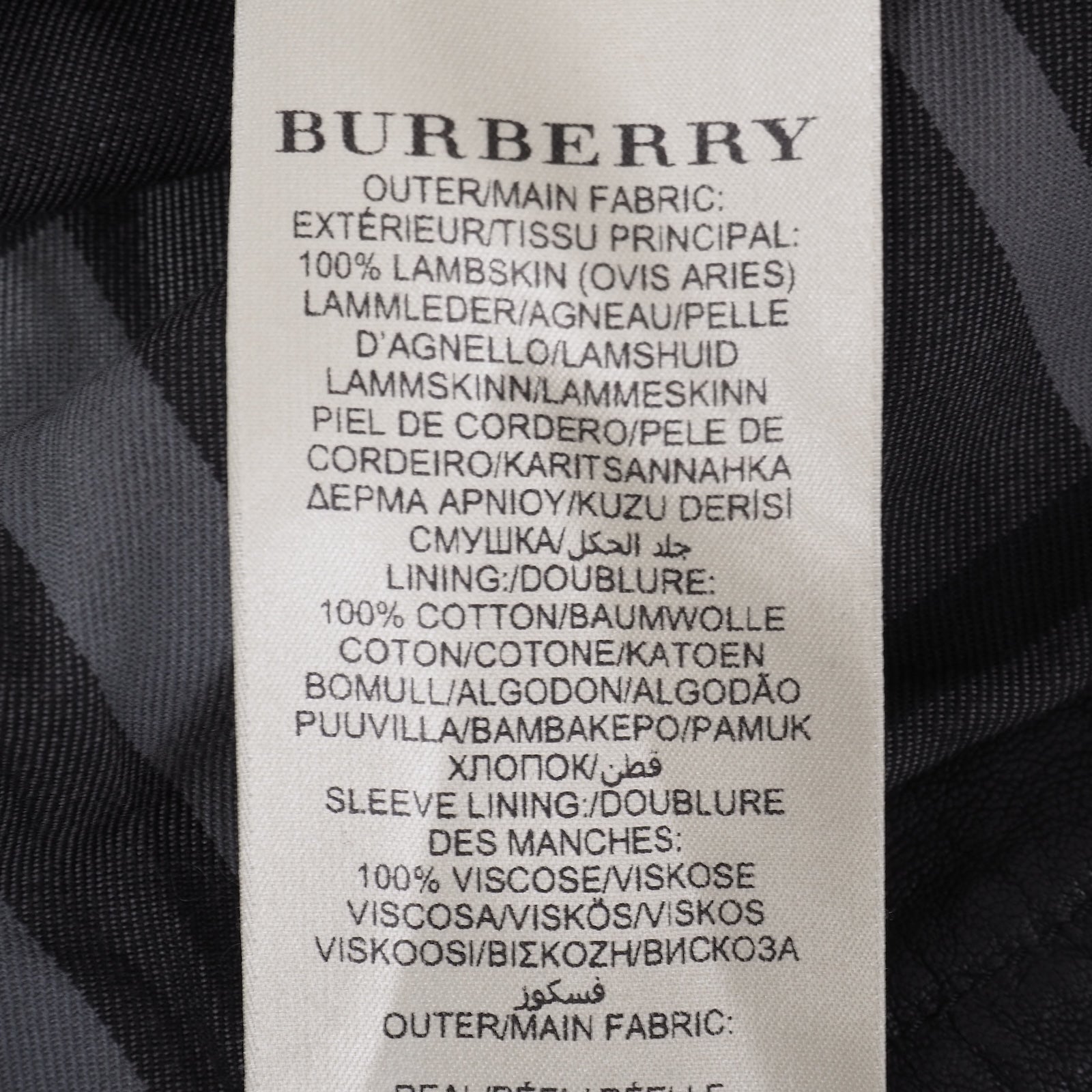 バーバリー BURBERRY ラムスキン レザー ダブル ライダース ジャケット
