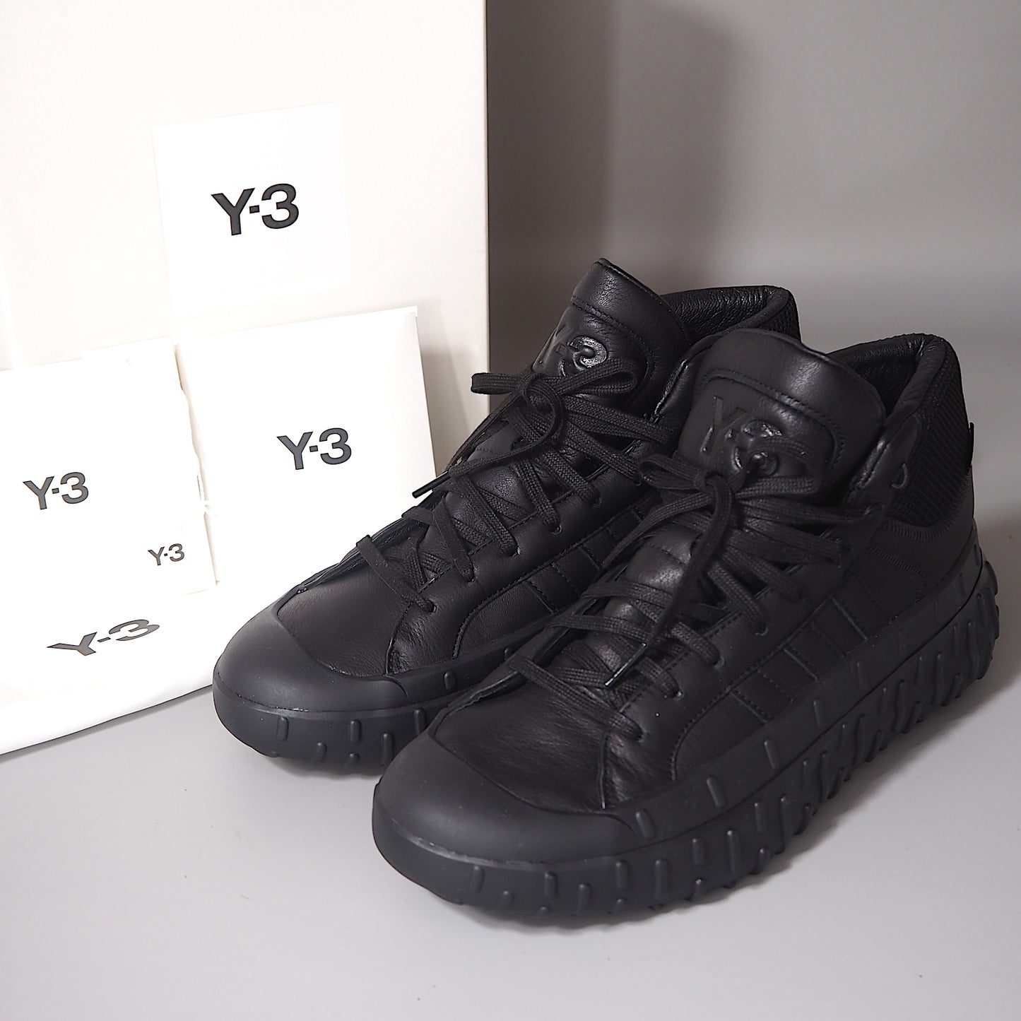 Y-3 ワイスリー アディダス ヨウジヤマモト GR 1P HI ハイカット スニーカー 27 ブラック メンズ 未使用 正規品 4-DJ059