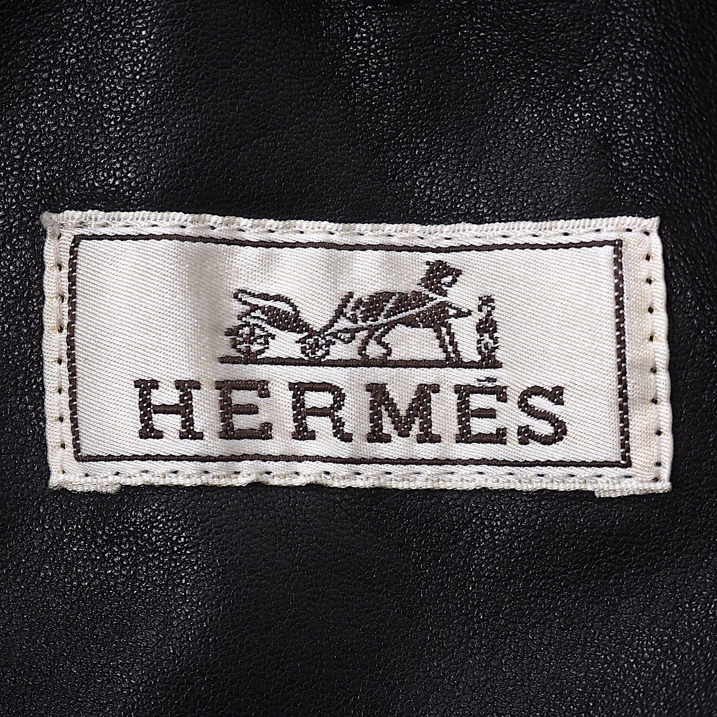 エルメス HERMES フランス製 最上級 ラムレザーライニング/レザーディテール コート 52 ブラック メンズ  正規品 4-YJ009