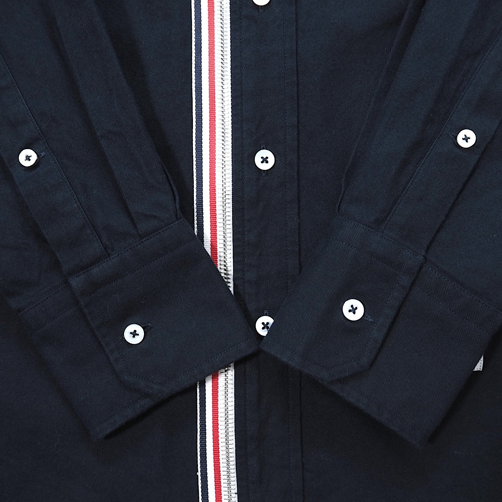 トムブラウン THOM BROWNE フルジップ シャツ ジャケット 2 ブラック