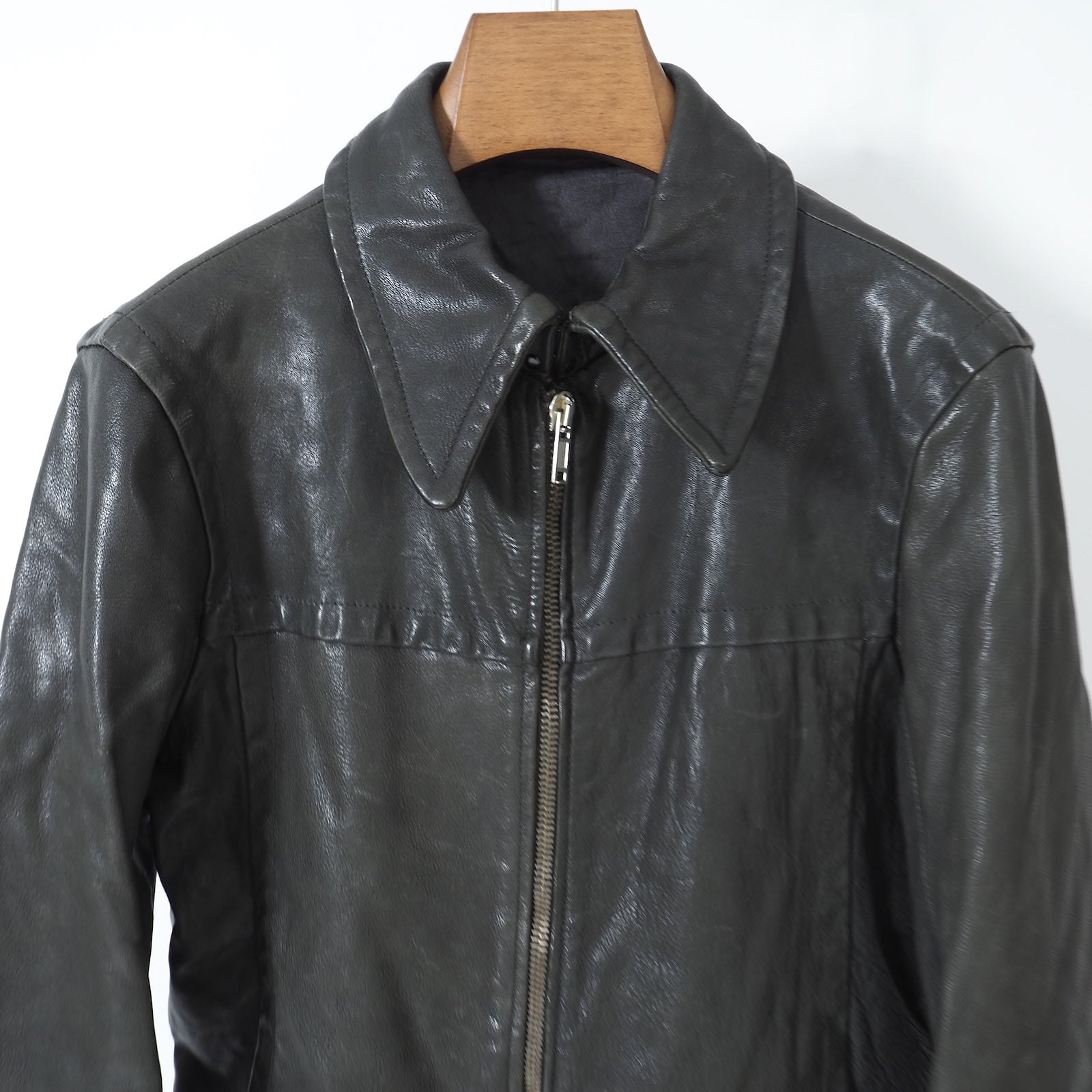 正規品 タグ有り RICK OWENS ジャケット RickOwensBlackLeatherStrapJack