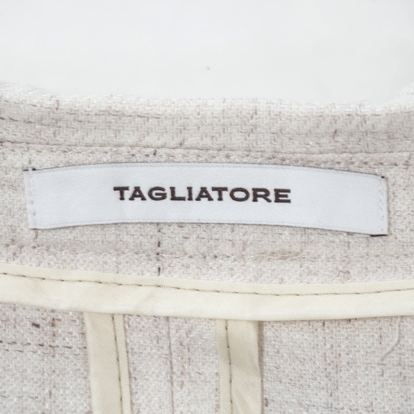 タリアトーレ TAGLIATORE イタリア製 現行 ダブルブレスト ジャケット 50 アイボリー メンズ 美品 正規品 4-YK007