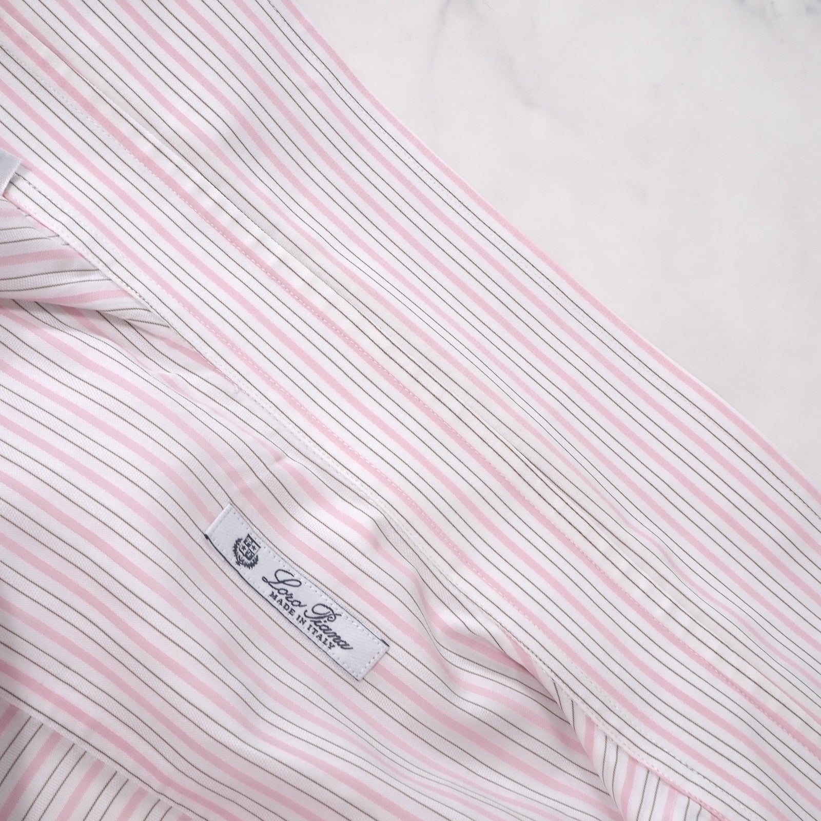ロロピアーナ Loro Piana イタリア製 ストライプ 長袖 シャツ 41 L